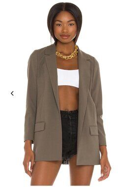 ALLSAINTS Aleida Tri Blazer (Size: 0) Khaki Green